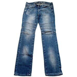 Converse One Star Womens Size 10 Blue Denim Jeans Contrast Stitch Straight Leg